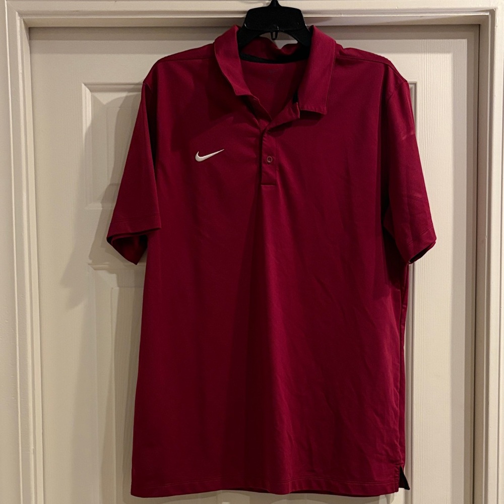 Nike Men's Burgundy Polo Shirt